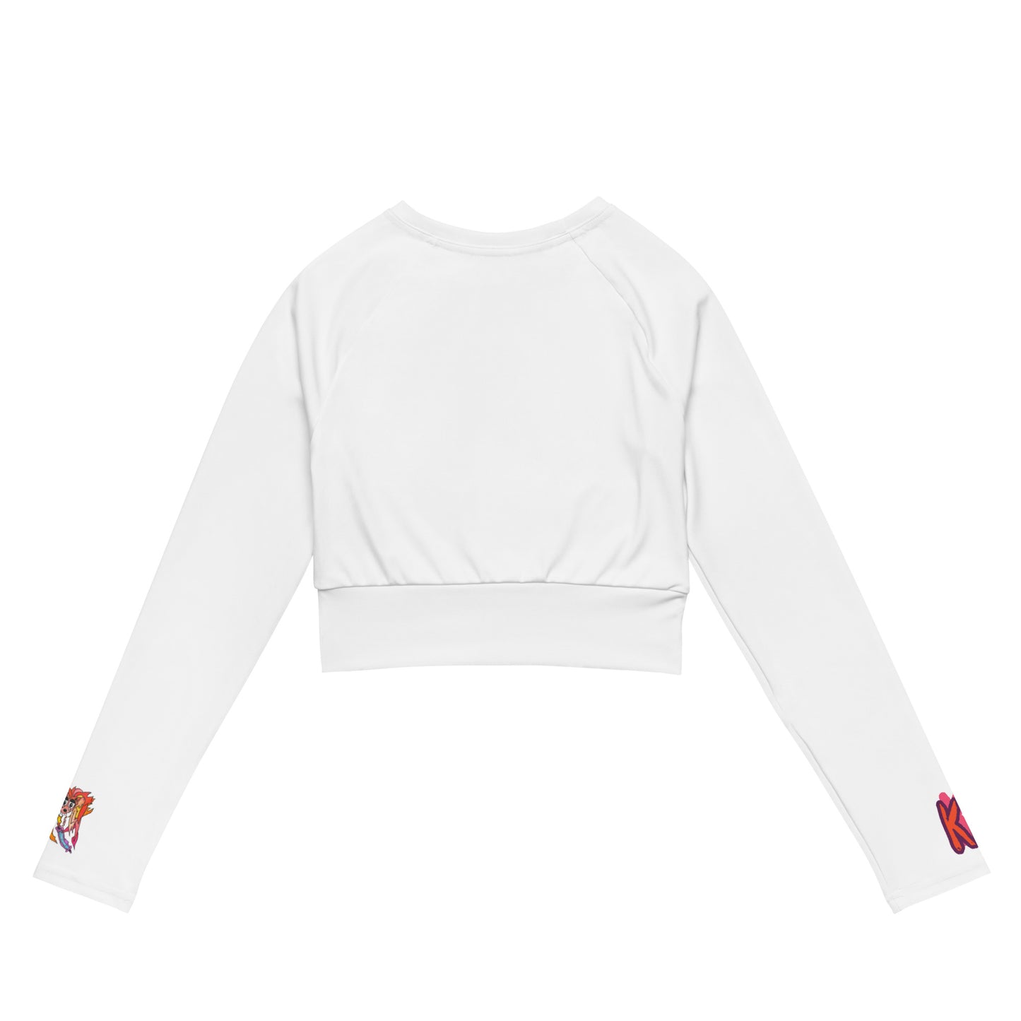 Recycled long-sleeve crop top