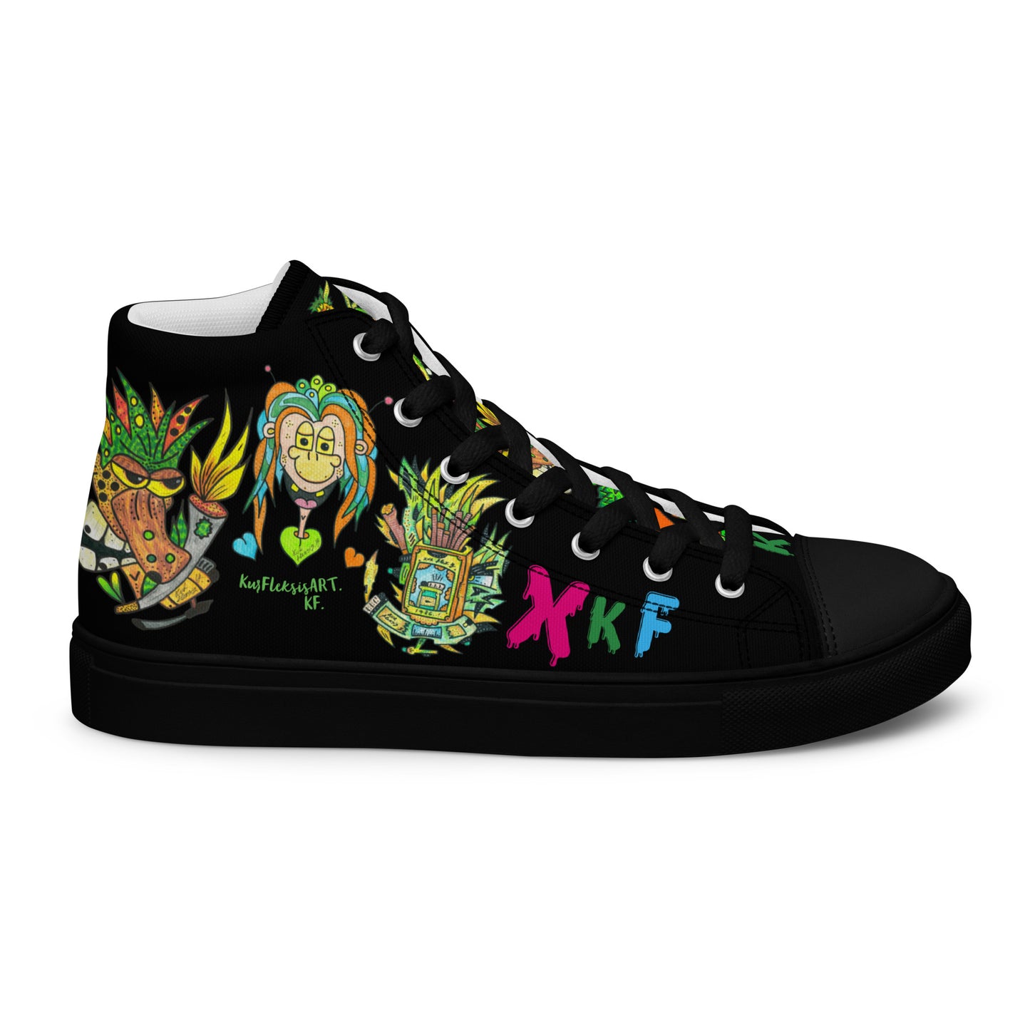 Men’s high top canvas shoes