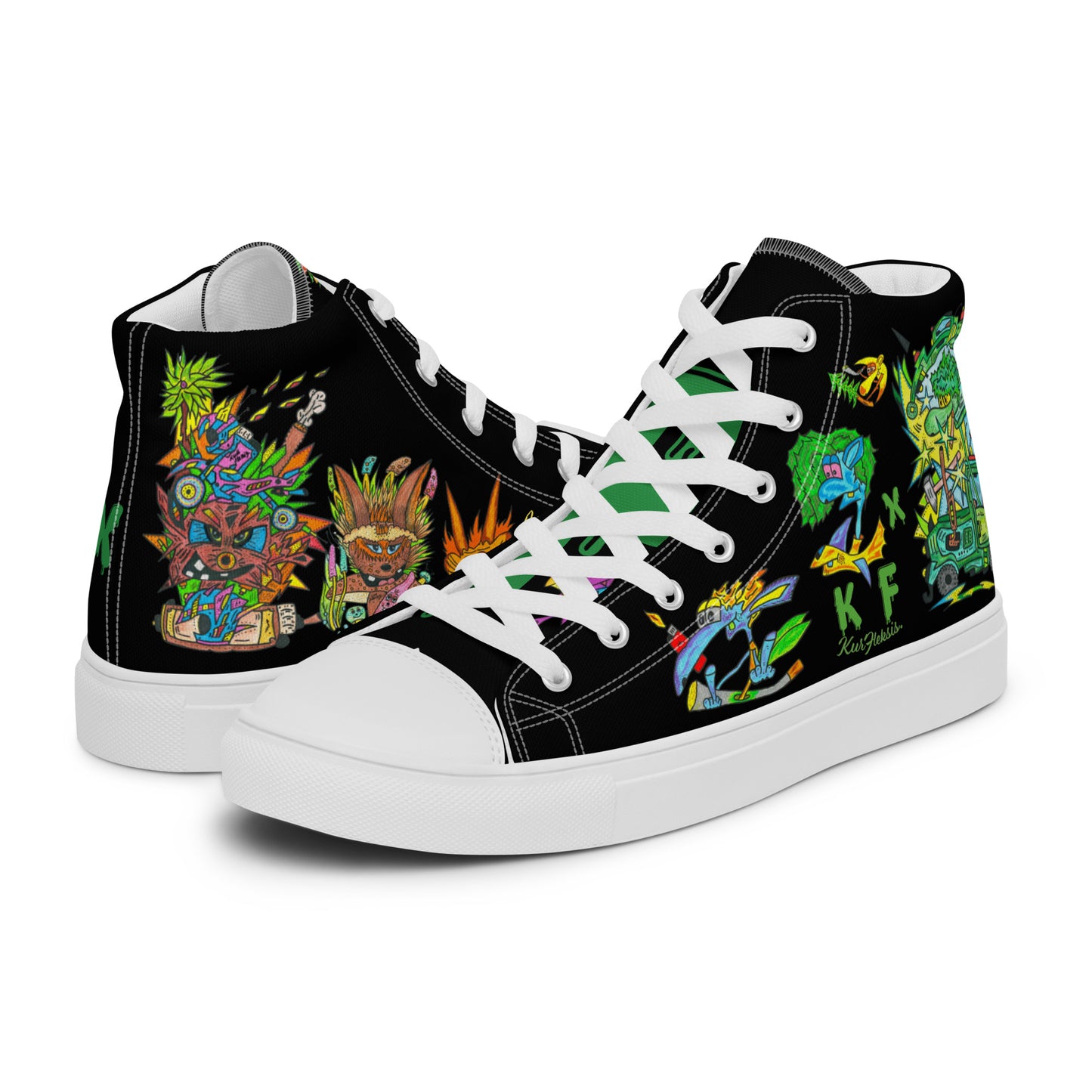 Men’s high top canvas shoes