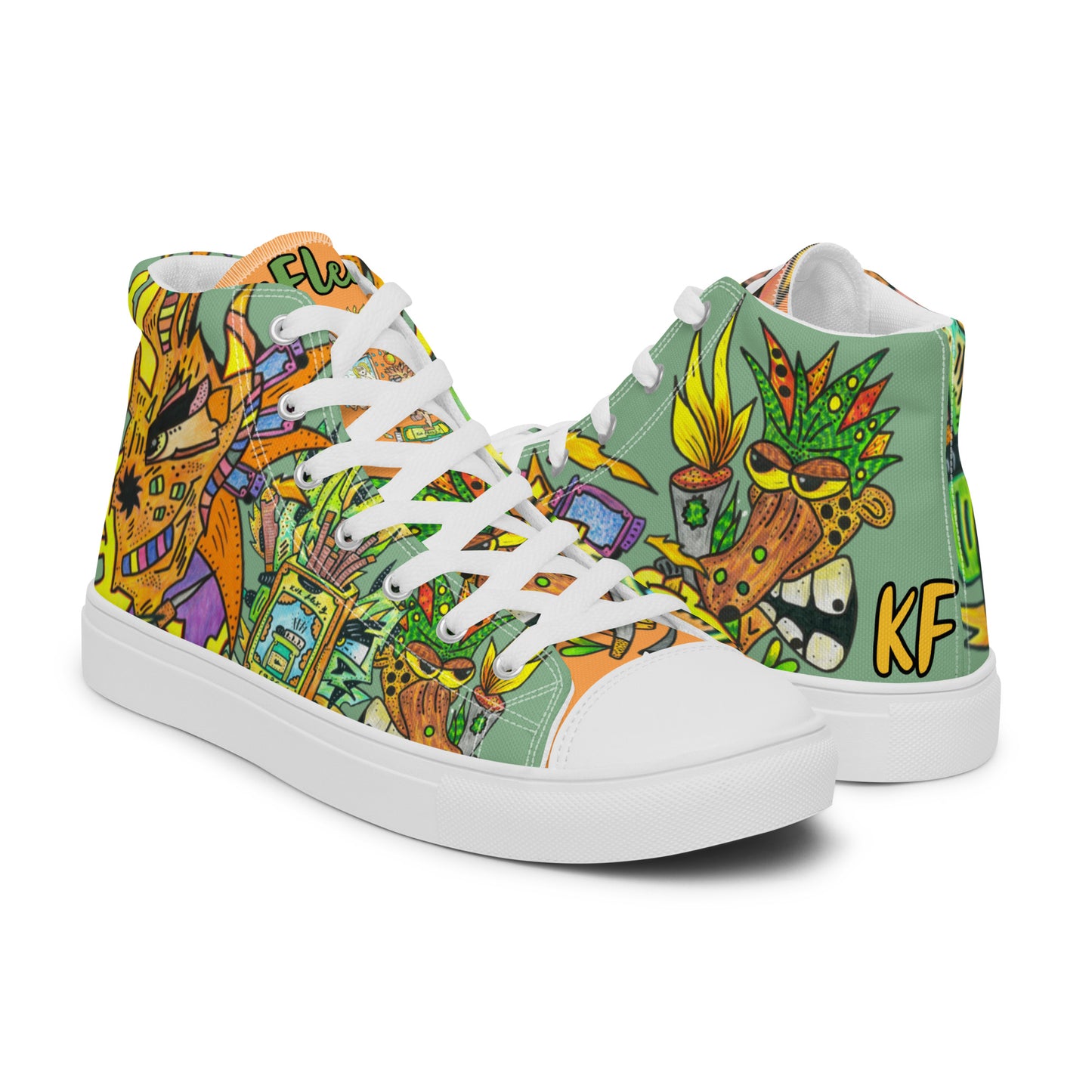 Men’s high top canvas shoes