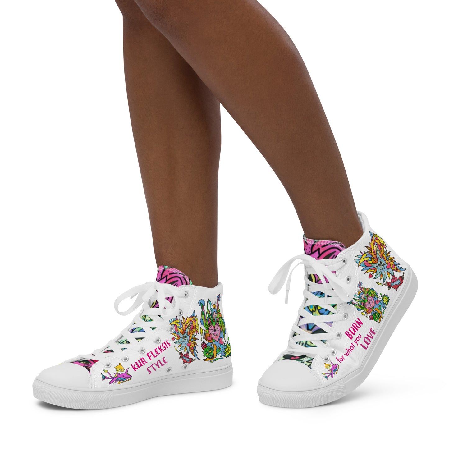 Women’s high top canvas shoes