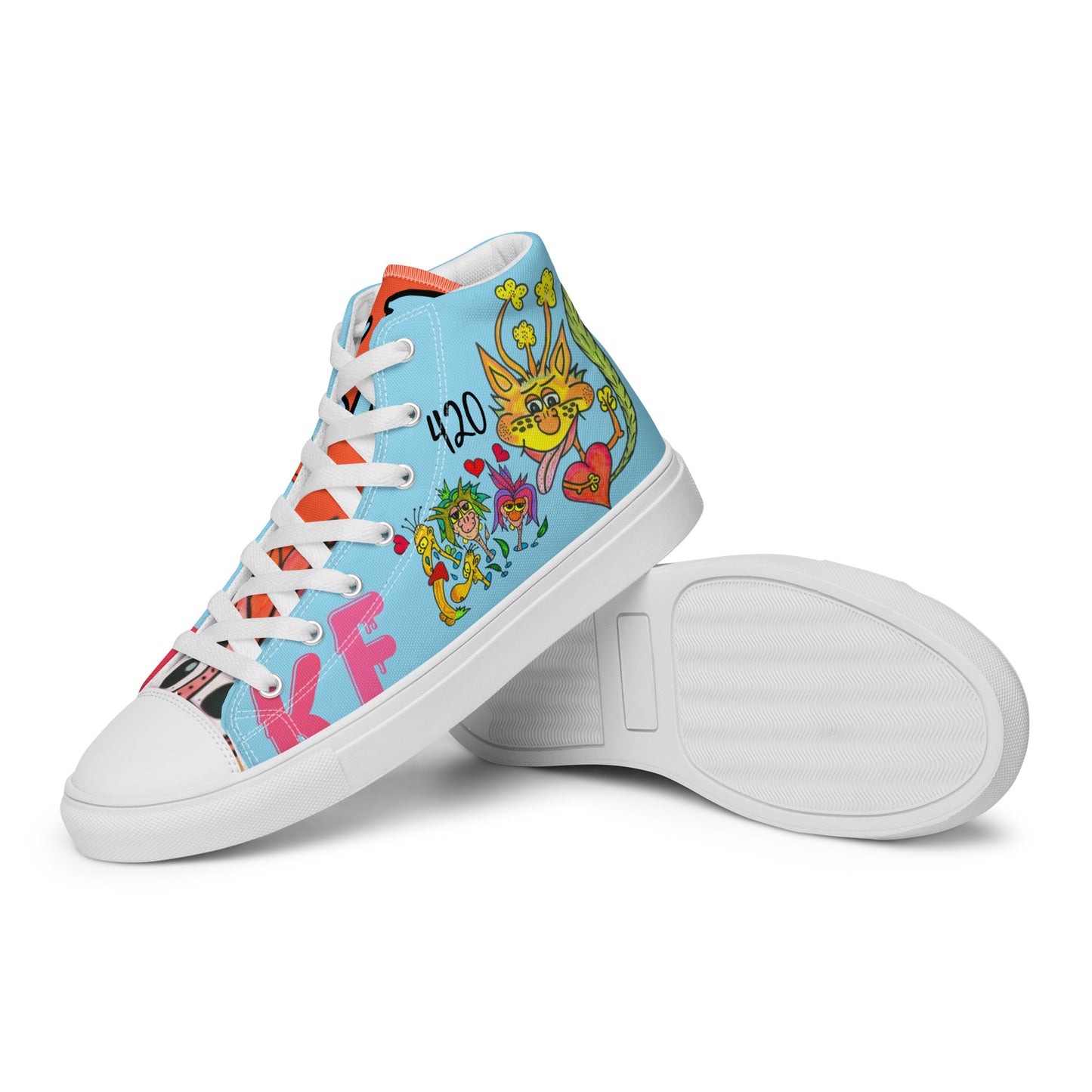 Women’s high top canvas shoes