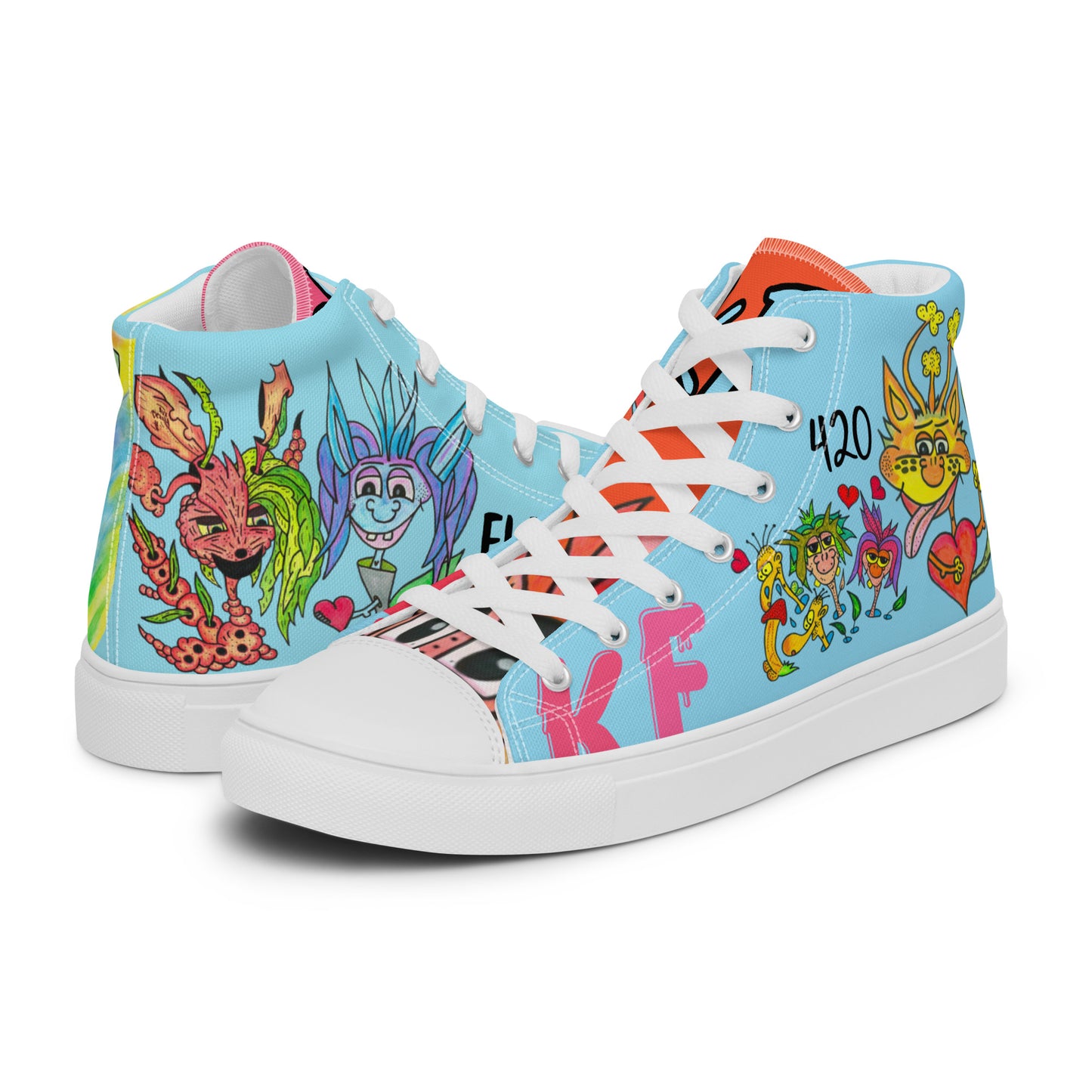 Women’s high top canvas shoes