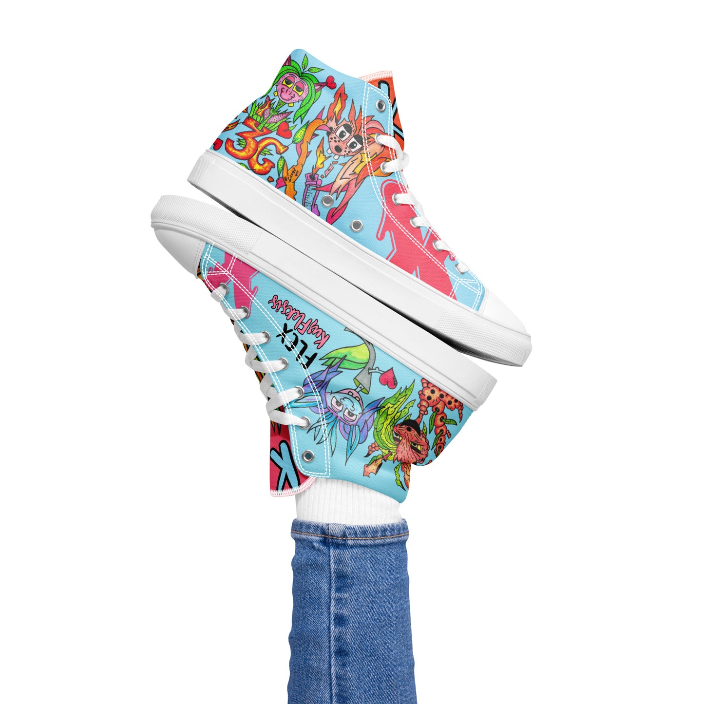 Women’s high top canvas shoes