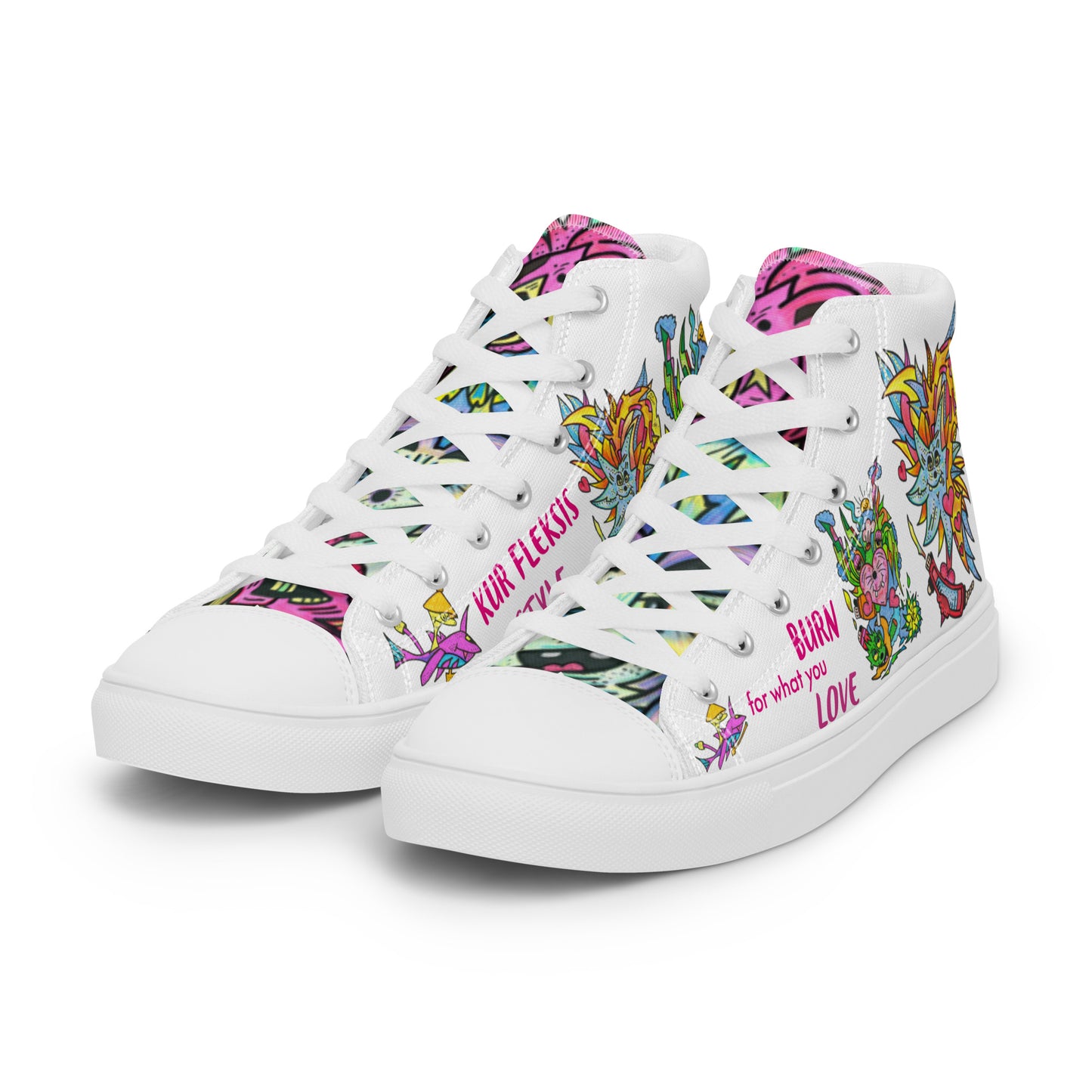 Women’s high top canvas shoes