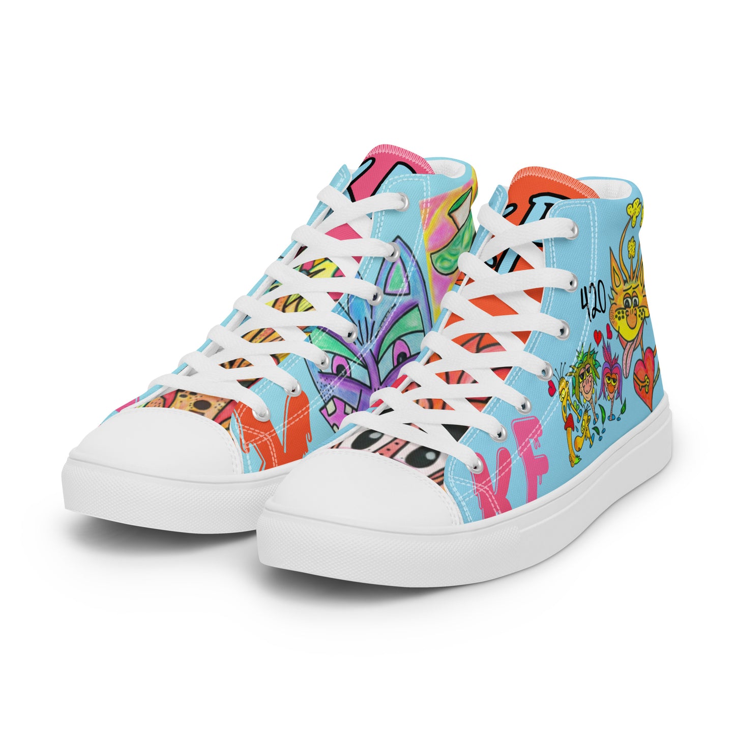 Women’s high top canvas shoes