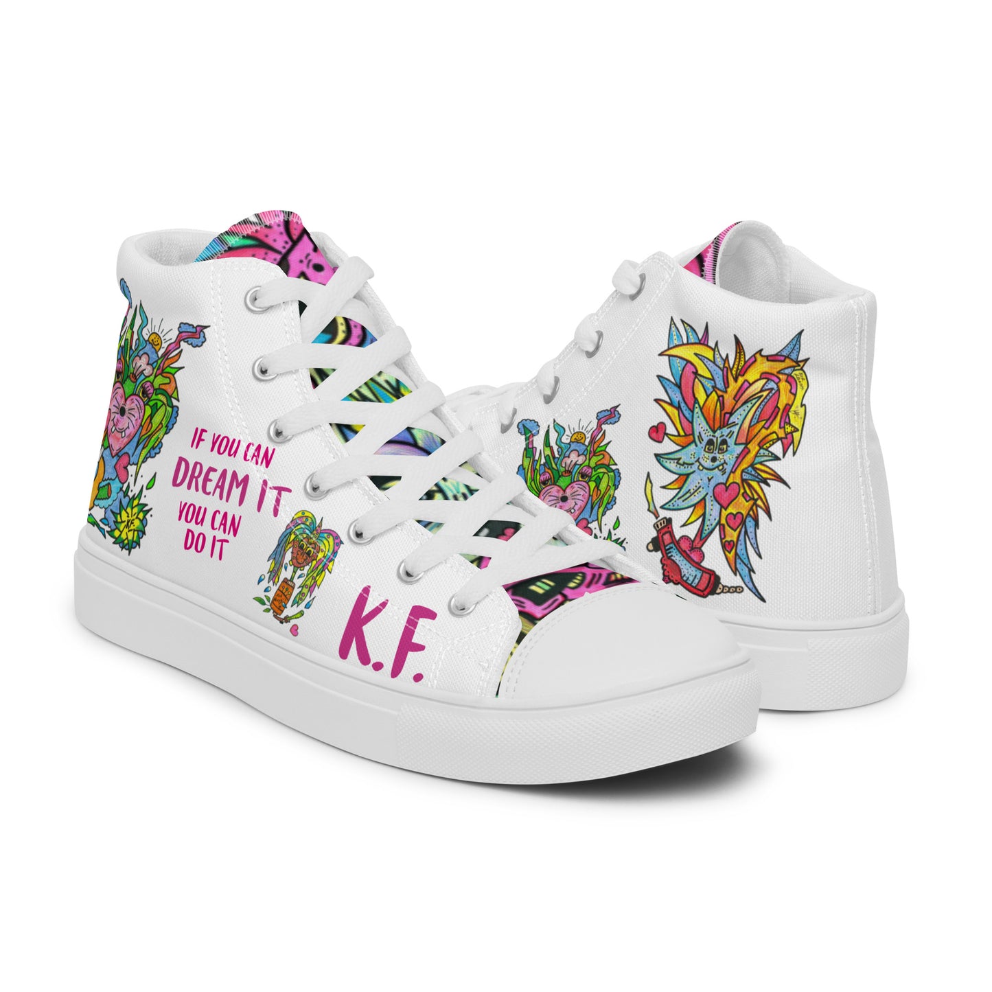 Women’s high top canvas shoes