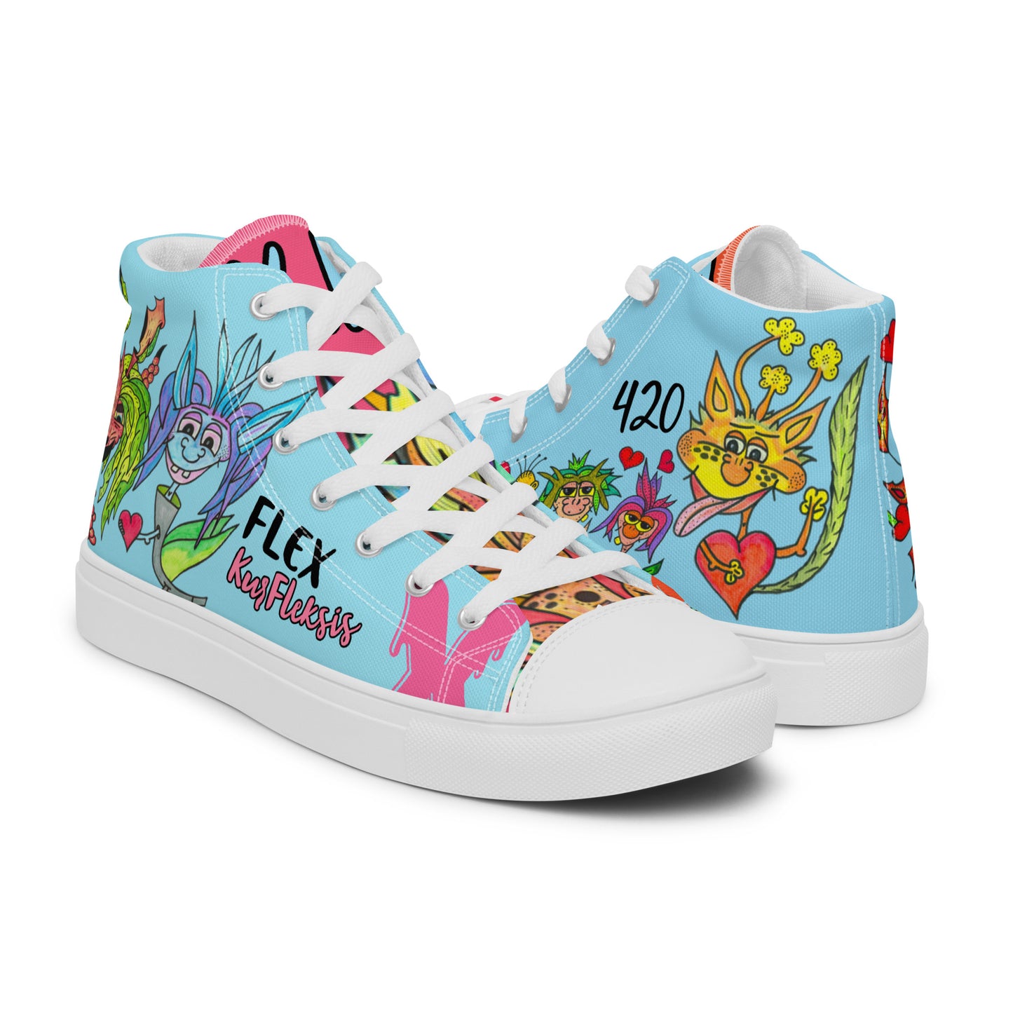 Women’s high top canvas shoes